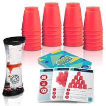 Stacking Cups Game With 18 Fun Challenges And Water Timer, 24 Stacking Cups, Stu - £30.80 GBP