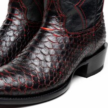KANSAS Genuine Snake Skin Cowboy Boot from the Western Collection BlackCherry image 4