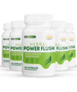 5 Pack Herbal Power Flush, ayuda digestiva extra fuerte-60 Cápsulas x5 - $211.65 CAD