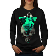 Art Raven Triangle Skull Jumper  Women Sweatshirt - £15.22 GBP
