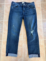 Hudson Bacara crop strtaight  cuffed  jeans blue navy Women Size 29 - £61.75 GBP