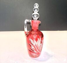 Ruby-Hued Waterford Crystal Vinegar/Oil Cruet, Produced in the 1980s - $45.00