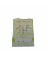 DAVE MASON (Traffic) Concert Ticket Stub April 24, 1981 Somerset County ... - $15.00