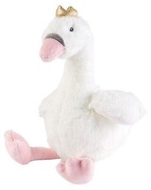 NWT Carters Swan Goose Plush Toy Stuffed Animal White Pink Bird 8.5" Super Soft - $20.89