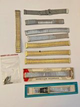 Lot of Vintage Watch Band Stainless Stretch Mens &amp; Womens - $28.50