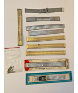 Lot of Vintage Watch Band Stainless Stretch Mens &amp; Womens - £18.06 GBP