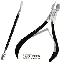 Cuticle Trimmer with Cuticle Pusher Professional Steel Sharp Cutter Nippers  - £14.15 GBP