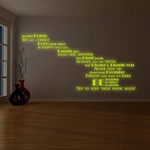 ( 87&quot; x 44&quot; ) Glowing Vinyl Wall Decal Quote In This House We Are Family... - $119.46