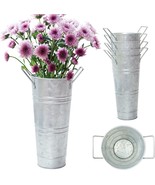 Notakia Galvanized Metal Vases Farmhouse French Bucket Flower Vases, 9&quot; ... - £31.45 GBP