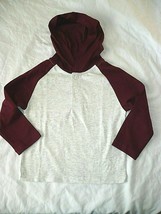 Garanimals Boys Long Sleeve Jersey Raglan Hoodie Shirt Size 2T Burgundy Heather - £8.08 GBP