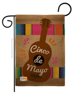 Celebrate Guitarron Cinco De Mayo Burlap - Impressions Decorative Garden Flag G1 - $22.97