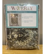 Waverly Clifton Hall Scalloped Window Valance 52x18&quot; Flax Black Tan - $27.59 CAD