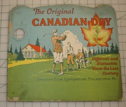 Original Canada Dry sign- poster 13 1/2 X 12&quot;1920s Golf - $49.99