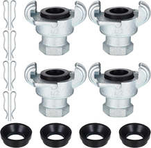 4 Sets NPT Iron Air Hose Fitting 2 Lug Universal Coupling Chicago Fitting for Fe - £24.58 GBP