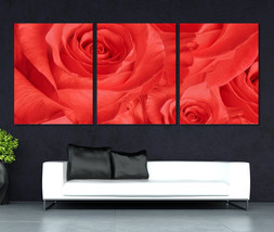 Extra Large Rose Flowers Panoramic Canvas Print Floral Wall Art Floral Decor Wif - £79.38 GBP