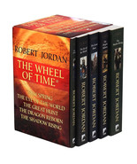 Robert Jordan The Wheel of Time 5-Book Boxed Set (Jan 2022, Paperback Books 0-4) - $44.88