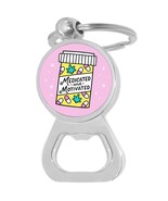 Medicated and Motivated Bottle Opener Keychain - Metal Beer Bar Tool Key... - €9,44 EUR
