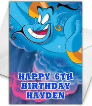 GENIE Personalised Birthday Card - Large A5 - Disney Aladdin - Disney Gr... - £3.28 GBP