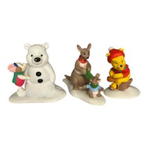 Disney Winnie the Pooh Winter Figurine Set – Piglet, Pooh, Kanga & Roo – Christm - $1,025.19 MXN