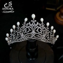 Luxury Pearl Crowns,Bride Wedding Hair Accessories, European Classic Queen Crown - £110.08 GBP