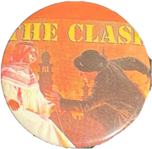 The Clash Pin Rock the Casbah Punk Pinback Button Badge Pin Rare Vintage - £11.66 GBP