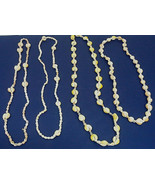 vintage retro long small sea shell 4 necklace lot baby conch  beach jewelry - $24.75