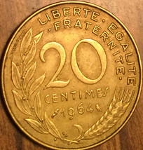 1964 France 20 Centimes Coin République Française - £1.30 GBP