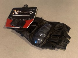 Xelement 1475 Men&#39;s Knuckle Protected Leather Fingerless Riding Gloves Size L - £13.02 GBP