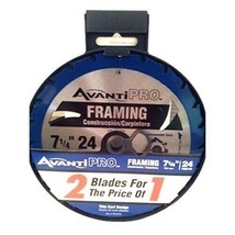 2PK Avanti Pro Framing Circular Saw Blade 7.25in  24 Tooth - £7.74 GBP