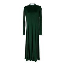 Zara Women&#39;s Green Long Sleeved Minimalist Flowy Midi Dress Size Medium - £38.41 GBP