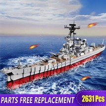 Battleship Building Blocks Set Military MOC Bricks Toy Gift for Missouri Warship - £118.26 GBP