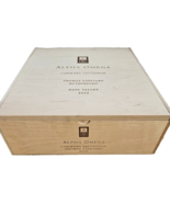 Alpha Omega Cabernet Sauvignon Thomas Empty Wooden Wine Box With Hinged Lid - $43.44 CAD