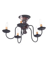 Thorndale Semi Flush Ceiling Light in Espresso with Salem Brick - €299,79 EUR