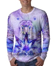 Trippy Psychedelic Cobra Viper Snake Design Style Men&#39;s Long Sleeve Tee - £20.77 GBP