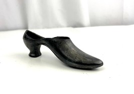 Antique Cast Iron Metal Edwardian Woman’s Heel Pump Shoe Pin Cushion 4.5... - $19.79