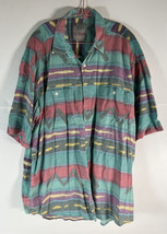 Vintage Tom Tailor Stylist Casuals Trade Maek Short Sleeve Button Up Sz ... - £15.56 GBP