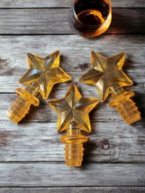 Wine Stopppers Yellow Orange Star With Silicone Seal 3.5 Inches Set Of 3... - $14.40
