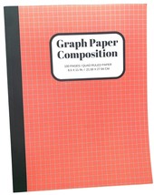 Graph Paper Composition Notebook Grid Paper Notebook 100 Sheets Quad Ruled - $5.98
