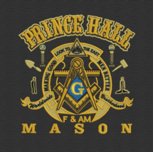 Masonic Prince Hall FAM Jacketback digitized embroidery design Digital Download - £11.88 GBP