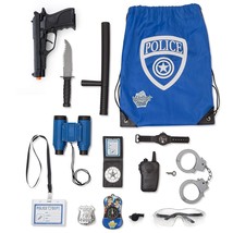 Police Role Play Kit - 15 Piece - Cop Toy Set - Gun Badge Handcuffs Binoculars - - £30.25 GBP