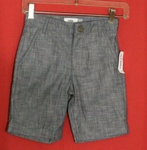 Old Navy NWT Chambray Denim Jean Shorts Boys Size 6 Navy Blue Adjustable... - $10.46