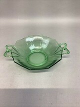 Vintage Fostoria Glass Uranium Glass Bon Bon Dish W/ Bow Tie Handles - $27.08 CAD
