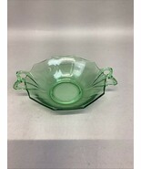 Vintage Fostoria Glass Uranium Glass Bon Bon Dish W/ Bow Tie Handles - $26.97 CAD