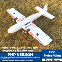 RC Airplane FPV Plane Sky Hunter DIY EPP Flying Wing Twin Motors Aircraf... - $139.99