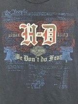 Xl Harley Davidson We Don&#39;t Do Fear Short Sleeve T Shirt Made Usa Liberty Bell - £12.01 GBP