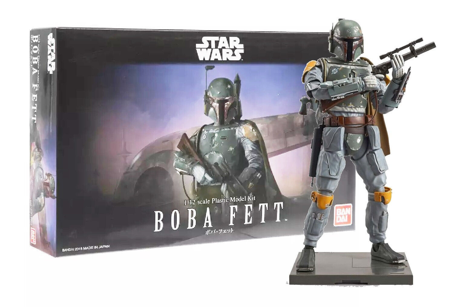 Primary image for Bandai Star Wars Boba Fett 1/12 Scale Model Kit New in Box
