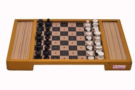 Chess in Braille (Large) for Blind Wooden Multicolored ADVANCE AND NEW D... - $49.49