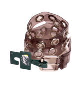 Wild Fable Women&#39;s Oversize Grommet Jelly Belt (Size L) BLACK - NEW!!! - $11.91