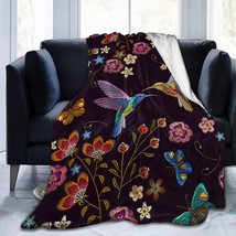 Decorative Flannel Blanket All Season For Home Couch Bed Chair Travel 60... - £35.91 GBP