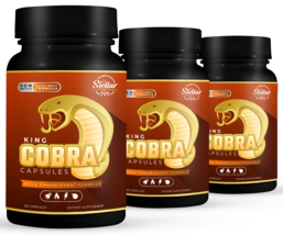 3 Pack King Cobra Capsules, stamina libido vitality for men-60 Capsules x3 - £73.82 GBP